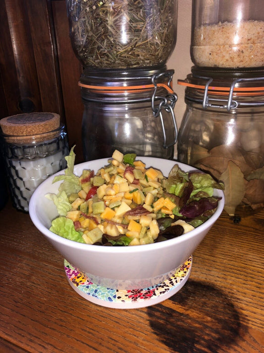 Salade de crozets au beaufort et jambon de Savoie Chiron et Fils