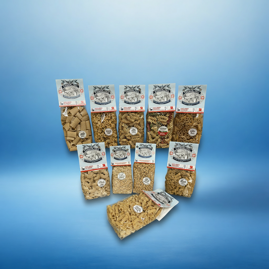 Carton Pâtes fond bleu